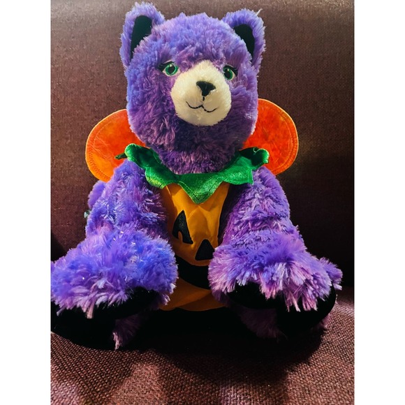 Build-A-Bear Purple Halloween Cat Plush - Picture 1 of 6